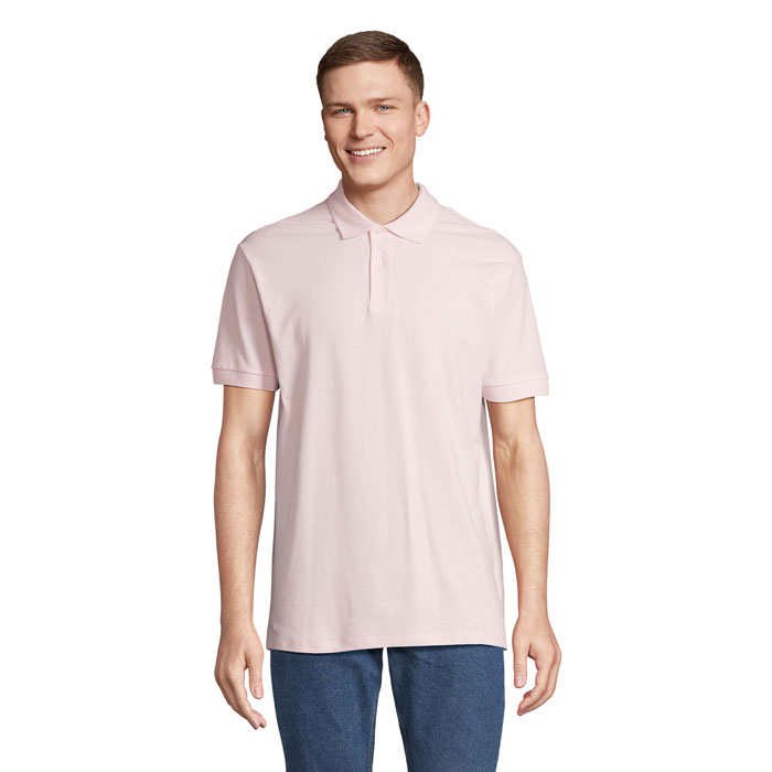 Polo Homme à personnaliser coton PACIFIC Rose pale